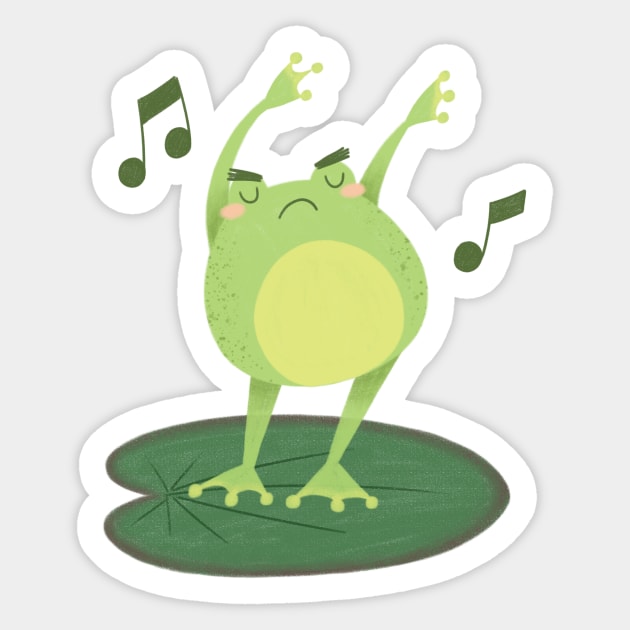 Angry Dance Froggie Sticker by AmalteaOlenska